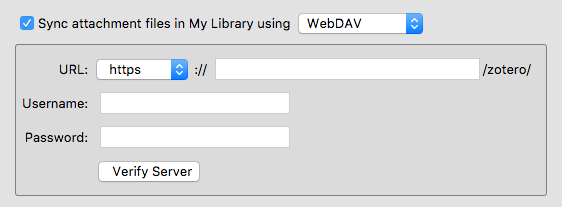sync zotero library with webdav