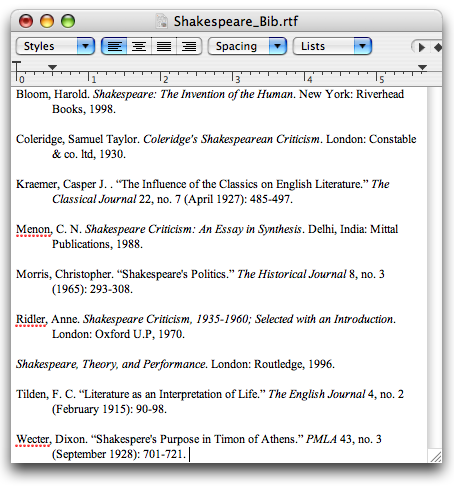 how to do a bibliography